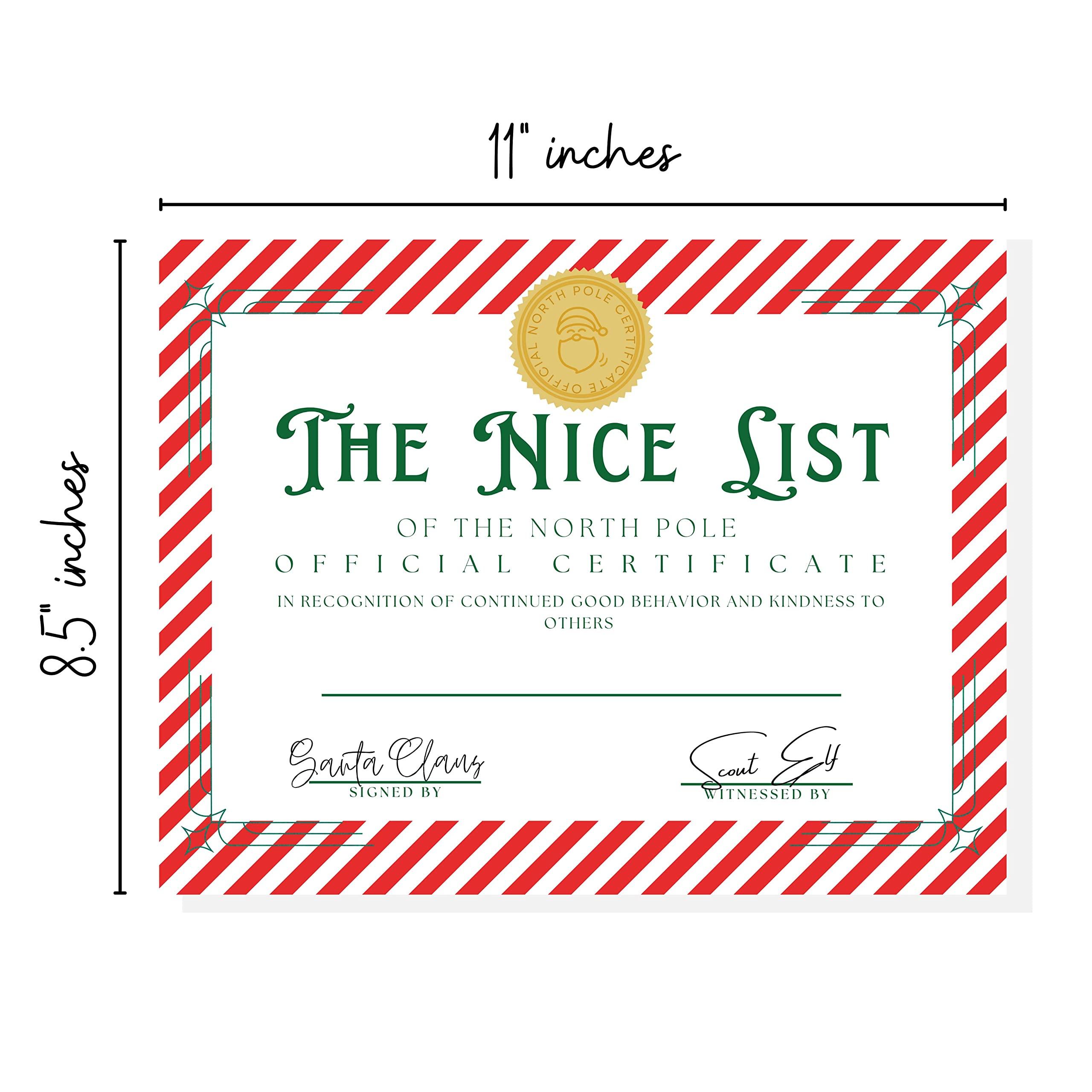 Nice List Certificates: Because Santa’s Yelp Reviews Matter!