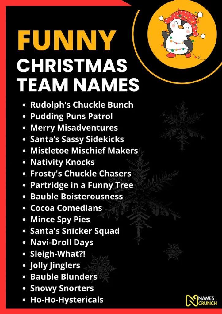 Jolly Good Laughs:⁣ unwrap the Funniest Christmas Team Name Ideas